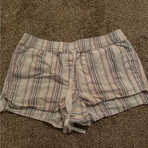 LOFT Striped Athletic Shorts with Drawstring